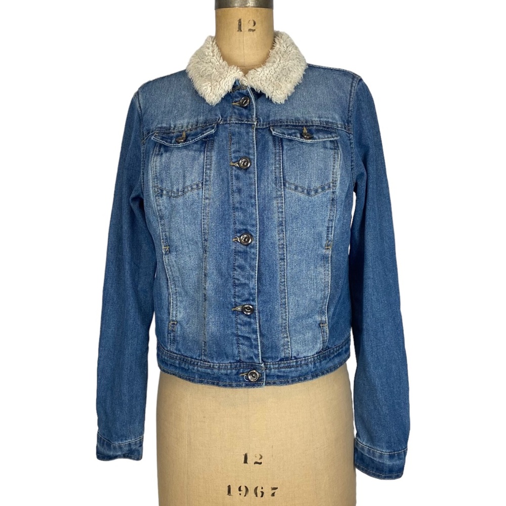 🌷 Ci Sono Sherpa Lined Denim Jacket Size L